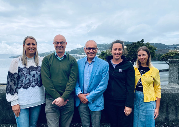L to R: Dr Julie Wharewera-Mika, Kevin Hague, Hayden Wano (Chair), Kendall Flutey, Kelly Pope